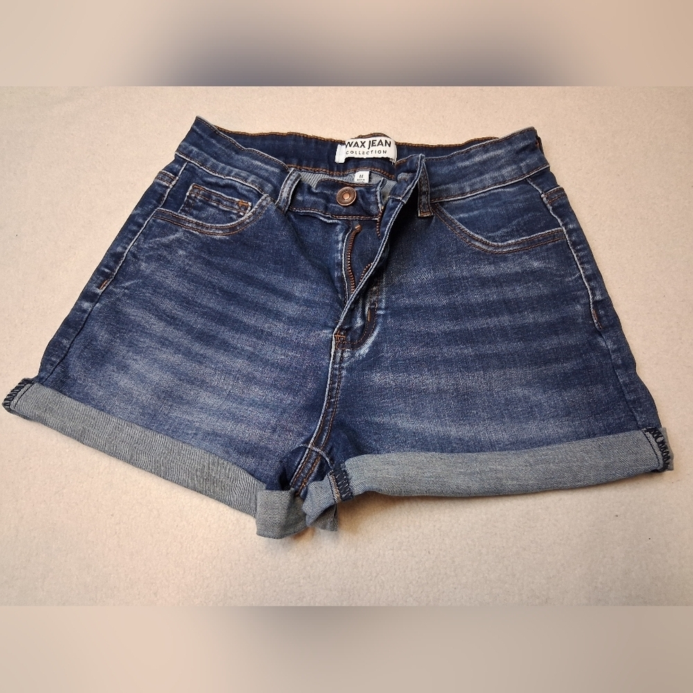 4/20$ Wax Jean Co. Dark Wash Denim Shorts - Blue